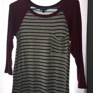 NWOT striped baseball shirt